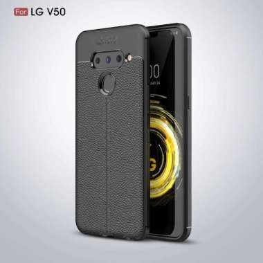 CASE LG V50 THINQ AUTOFOCUS CARBON LEATHER HIGH QUALITY