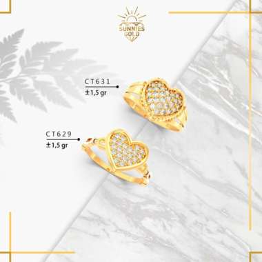 CINCIN WANITA EMAS ASLI KADAR MUDA DAN KADAR TUA 6K (300), 8K (375) & 16K (700) CINCIN MODEL LOVE CI