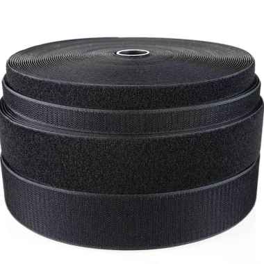 Velcro Tape Perekat Kain 1 Inch - Velcro Hook And loop Magic - Hitam