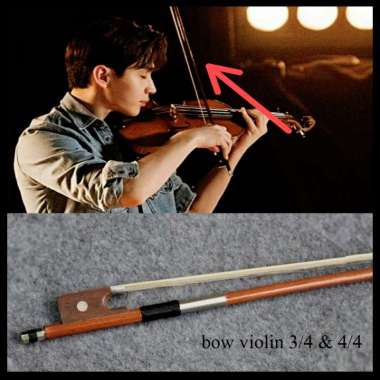 Bow Round Stick Hair Biola Violin (3/4;4/4) Brown