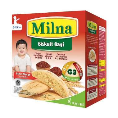 Promo Harga Milna Biskuit Bayi 6 Beras Merah 130 gr - Blibli