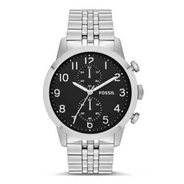 Fossil Townsman FS-4875 Chronograph Original Jam Tangan Pria Black Silver