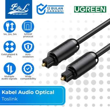 UGREEN Digital Optical Audio Cable Toslink SPDIF Coaxial Cable 1m