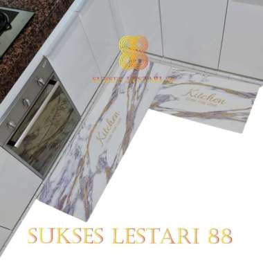 Keset Dapur Kulit Trendy SET Keset Rumah Kaki Dapur Kamar Anti Slip Cats