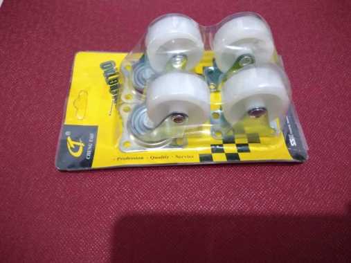 Roda caster 1.5 inch putih isi 2 pasang -