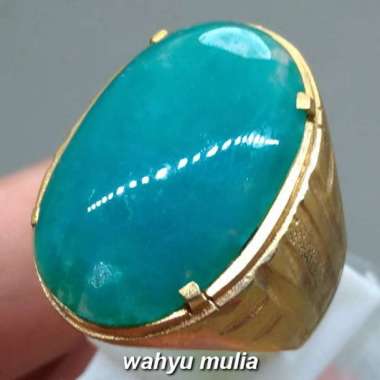 Batu Bacan Ukuran Besar Cincin Akik Asli (Kode 1445) Hijau