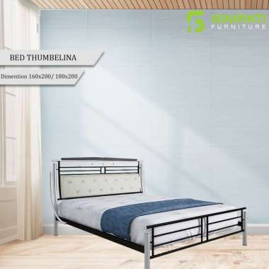 Ranjang / Bed Siantano Besi Thumbelina - Hitam 180 x 200