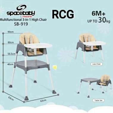 High Chair Spacebaby SB 919 Multifunction 3 in 1 SB919