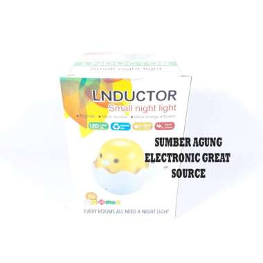 Lampu Tidur Lnductor Small Night Lamp Sensor Otomatis Nyala Itik Ayam Kuning Telur