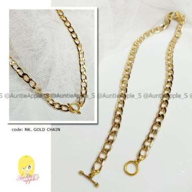 GOLD CHAIN CHOKER/KALUNG CHOKER/GOLD NECKLACE/KALUNG GOLD SIMPLE P : 36.5cm
