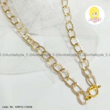 GOLD CHAIN CHOKER/KALUNG CHOKER/GOLD NECKLACE/KALUNG GOLD SIMPLE P : 40cm