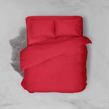 Sprei Nyenyak Premium Linens - Royal Apple Red King 180x200x300