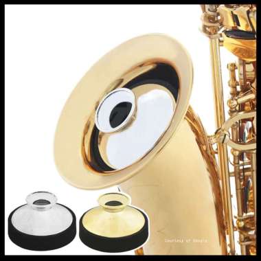 Peredam Silencer Mute Dampener Suara Sound Saxophone Alto ABS Silver