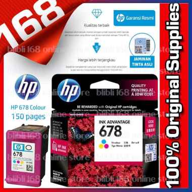 HP 678 Tri-Colour 100% Original CZ108AA Catridge HP678 Color Garansi resmi HP 678 Tri-Colour