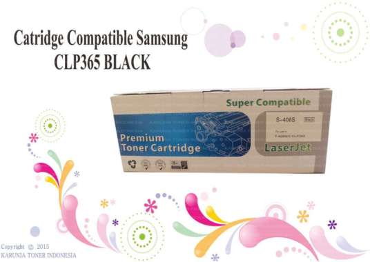 Catridge Compatible Samsung CLP365 BLACK Berkualitas Hitam