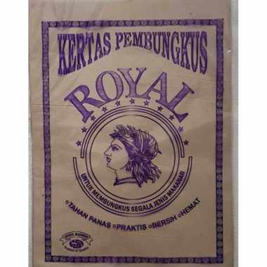 Royal Kertas Bungkus Nasi 37 x 27 [ 1 Pak / 100 lembar ] Cokelat