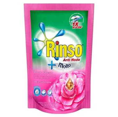 Promo Harga Rinso Liquid Detergent + Molto Pink Rose Fresh 750 ml - Blibli