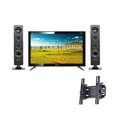 POLYTRON PLD24T1850 LED TV with Bracket TV [24 Inch] Unit Only Hitam Random JABODETABEK