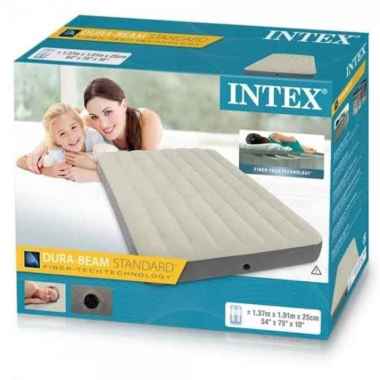 INTEX Kasur Angin Portable Matras Tidur Pompa Durabeam Inflatable 137 Putih Small