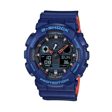 CASIO G-SHOCK GA-100L-2A Jam Tangan Pria - Blue Orange