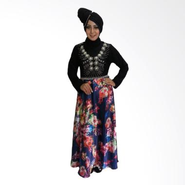 Ezpata Brukat Mutiara Gamis Pesta - Biru
