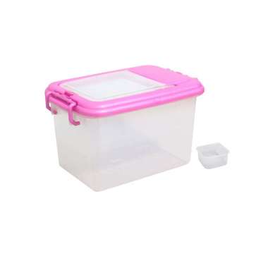 (Gosend/Grab) Kotak Penyimpanan Beras 10 KG Kome Rice Box Shinpo SIP 410 Pink