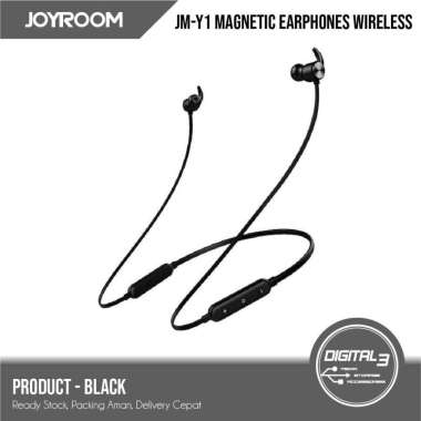 Joyroom JM-Y1 Bluetooth In Ear Magnetic Sport Headset Earphone Mic Hitam