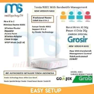 Tenda N301 3 in 1 Wireless ROUTER+Access Point+EXTENDER WIFI 301 AP White