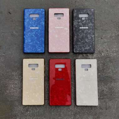 Samsung Note9 Note 9 Shiny Shell Shining Diamond Glass Hard Case Cover Casing Samsung Galaxy Note 9 Biru