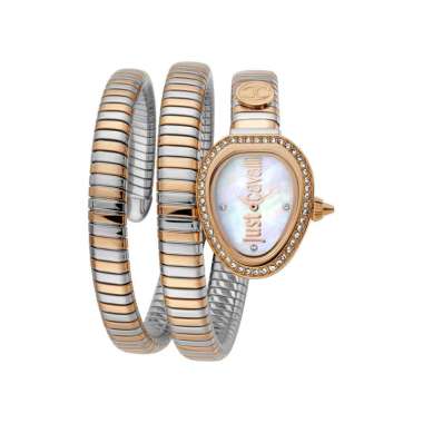 Just Cavalli Just Glam Chic EVO 3 Original Jam Tangan Wanita Rose Gold Silver