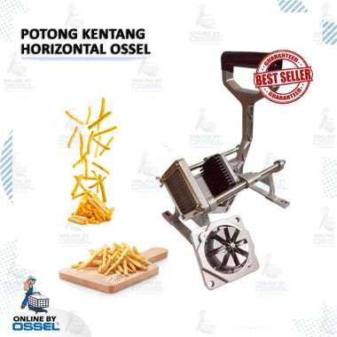 Alat Pemotong Kentang Stick Pemotong Kentang Horizontal Potato Slicer silver face machine