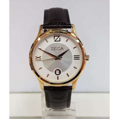 Zeca 312M Passion Jam Tangan Pria Leather Strap Rosegold Brown