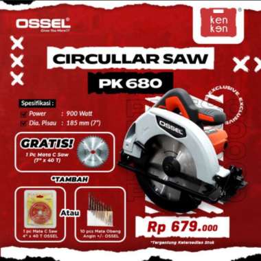 TERMURAH !!!! CIRCULAR SAW PK 680 OSSEL MESIN POTONG KAYU