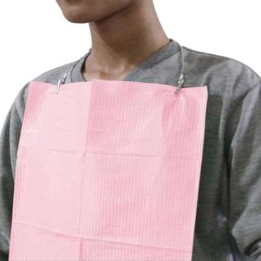 Polybib - Dental Bib Pak Isi 125pcs Onemed Pink