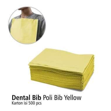 Polybib - Dental Bib Pak Isi 125pcs Onemed Kuning