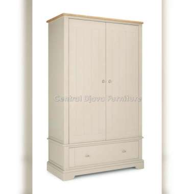 Lemari Pakaian 2 Pintu Minimalis Cat Duco Almari Kayu Jati Furniture Multicolor