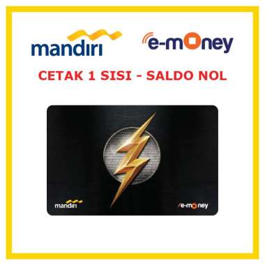 Kartu MANDIRI E-MONEY Superhero Logo The Flash 78 Anime Kartun etoll Custom Emoney [ SALDO NOL / 1 S