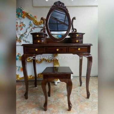 Meja & Kursi Rias Jati Kartini Furniture Asli Jepara