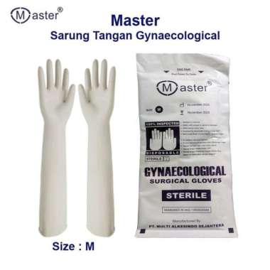 Master Sarung Tangan Gynaecological Steril Surgical Obgyn (Size M)