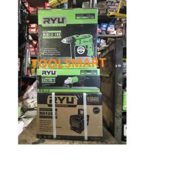 PAKET MESIN GERINDA MESIN BOR 13MM DAN TRAVO LAS 120A RYU HIJAU