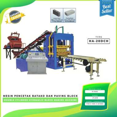 Mesin Pencetak Batako - Double Cylinder Hydraulic Block Making Machine - HA-20DCH - Importir Sparepa