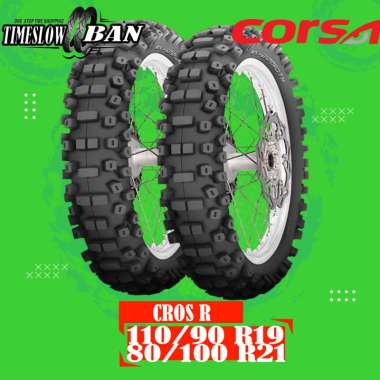 Paket Ban Motor TRAIL // CORSA CROSS R 80/100 Ring 21 - 110/90 Ring 19 NON TUBELESS