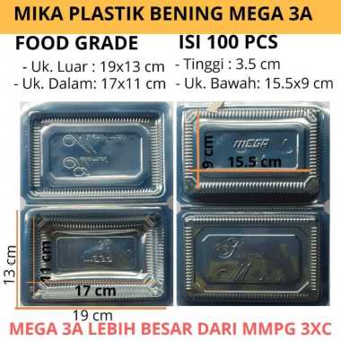 MIKA PLASTIK BENING KUE PUDING MAKANAN NASI / MIKA MEGA 3A Bening