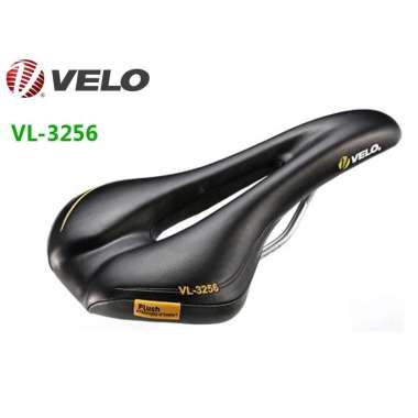 Velo Plush VL 3256 Sadel Gel Lubang Sepeda MTB SELI Roadbike HITAM