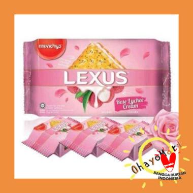 Munchys Lexus Lychee cream/ biskuit dengan krim leci/ cracker 190g