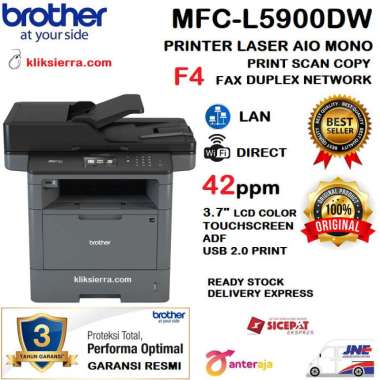 BROTHER MFC-L5900DW Printer Laser AIO Mono FAX Duplex LAN WiFi L5900 ORIGINAL Garansi Resmi 3 Tahun