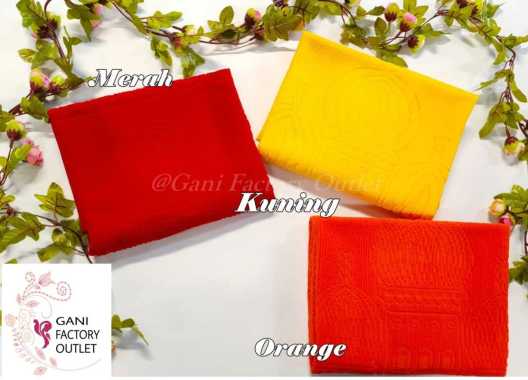 Sajadah Tipis Bahan Brokat Polyester Kode 1276 Kuning
