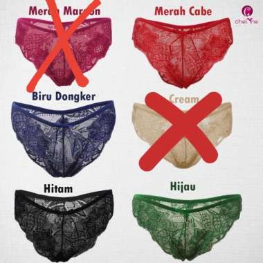 Chelyne CD V236 Brukat Model Mini Lace Celana Dalam Wanita