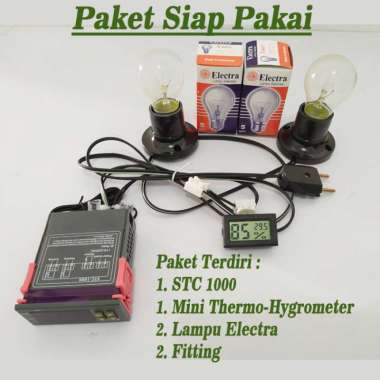 Paket Mesin Tetas telur pemanas dengan Thermo-hygrometer