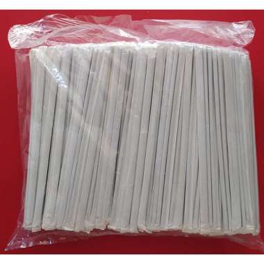 Sedotan Plastik Tekuk Bengkok HITAM Steril Higienis Bungkus KERTAS 24 cm